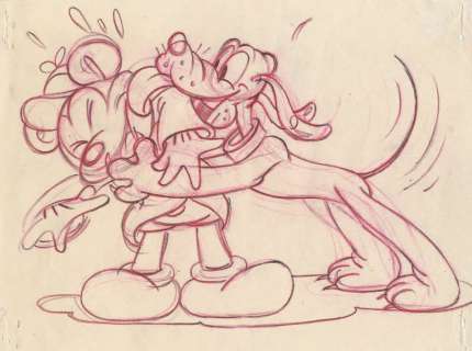 The Pointer Studio Walt Disney 1939. Rare dessin de storyboard réunissant | Rossini