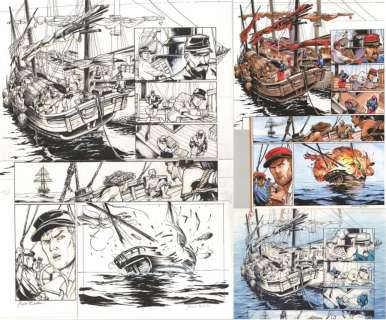 Planche originale 43 de LAOWAI Tome 1. La guerre de l‘opium par Xavier BESSE