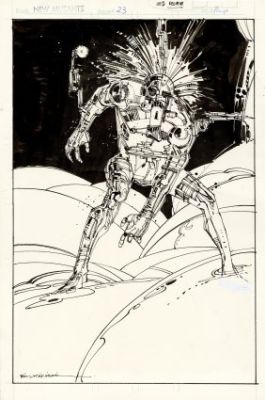 Sienkiewicz, Bill - NEW MUTANTS (1983-91) #23 Pin-Up | ComicConnect