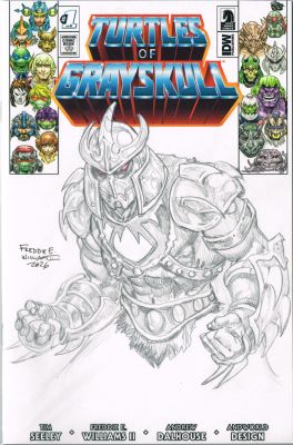 Freddie E. Williams II | TOG Shredder Bust SketchLimited Ed. Turtles of GrayskullBlank | Freddie E. Williams II