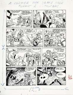 Uderzo, Albert (1927) | Belloy-L’homme qui avait peur de son ombre Encre de Chine pour la planche 9 (numérotée... | Coutau Bégarie