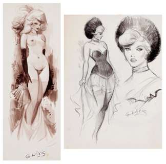 Lévis (Jean Sidobre) - Lot 503 - Liz et Beth, ensemble de 2 illustrations à…