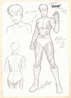 Al Rio - rahne ‘‘wolfsbane‘‘ character design - 2009 signed