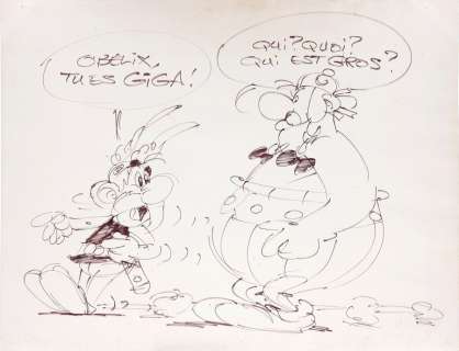 Uderzo | Uderzo : Astérix, illustration de grand format… | Millon