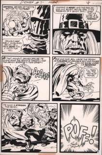Jack Kirby, Mike Royer - The Demon #7 P.4 - Etrigan Action - Signed - 1973