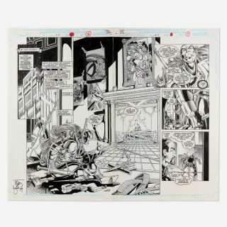 Tom Lyle and Scott Hanna, Spider-Man #54 Story Pages 6-7 Original Art (Marvel Comics,1999) | Landry Pop Auctions