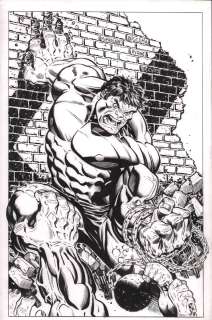 Ed McGuinness - Hulk As Red Hulk with Brick Wall Dedications Commission - Signed