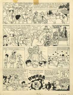 Pat et Moune - L’affaire du courrier de Li-Hon Ensemble des 30 planches Ã  l’encre... | Tessier Sarrou