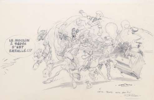 Uderzo | Cadavre Exquis, illustration à la mine de plomb,… | AZ auction