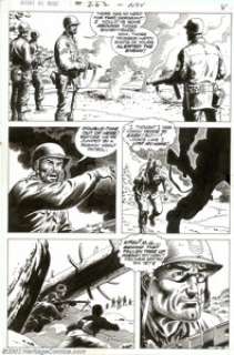 Russ Heath - Original Art for Our Army at War #262, story pages 7 and 11 (DC, 1973). Two expressive, action-packed - | Heritage