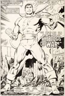 John Byrne and Karl Kesel Legends #5 Splash  Page 3 Captain Marvel Original Art (DC, 1987).... | Heritage