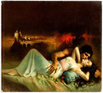 George Ziel Crown of Passion Book Cover Original Art (Avon, 1980). George Ziel was a prolific cover artist who - | Heritage