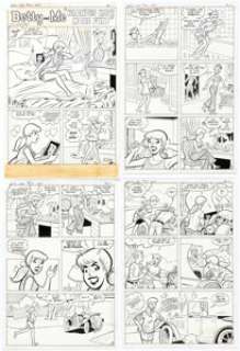 Al Hartley Betty and Me #23 Two Partial Stories Original Art Group of 6 (Archie, 1969). A mixed selection -- - | Heritage