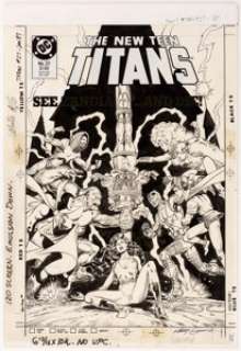 Kerry Gammill and Romeo Tanghal (attributed) New Teen Titans V2#27 Cover Original Art (DC, 1987). A classic - | Heritage