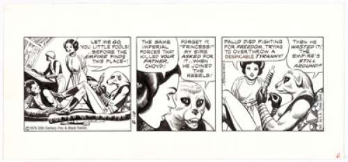 Russ Manning Star Wars Daily Comic Strip Original Art dated 8-18-79 (LA Times Syndicate, 1979). Princess Leia - | Heritage