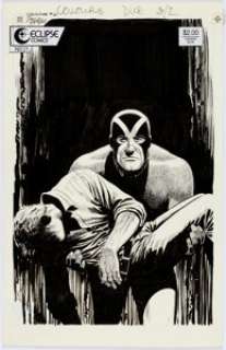 Dan Spiegle Crossfire #21 Cover Original  Art (Eclipse, 1987)....