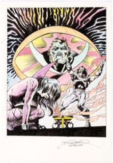 Frank Brunner and Mike Gustovich Doctor Strange V2#5 Splash Page 1 Recreation Original Art (... | Heritage