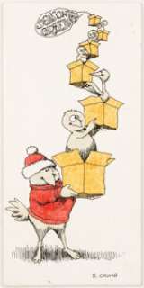 Robert Crumb - Hand-Crafted Christmas Card (American Greetings, 1963) R. Crumb’s first job after High School in - | Heritage