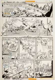 Jose Luis Garcia-Lopez DC Comics Presents #4 Page 4 Original Art (DC, 1979). The Metal Men’s recreation is - | Heritage