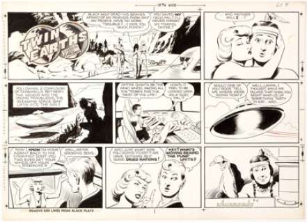 Al McWilliams Twin Earths Sunday Comic Strip Original Art dated 3-3-57 (United Feature Syndicate, 1957). This - | Heritage