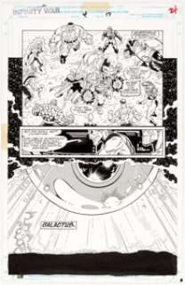 Ron Lim and Al Milgrom Infinity War #4 Story Page 17 Original Art (Marvel, 1992). Marvel’s heaviest hitters - | Heritage