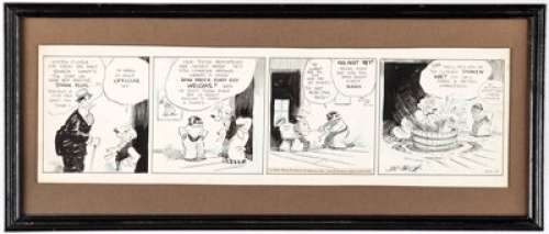 Billy DeBeck Barney Google Daily Comic Strip Original Art dated 8-28-32 (King Features Syndicate, 1932). Pony -