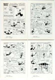 Joe Messerli (attributed) Daffy Duck #147 Unpublished Issue 4 Complete Stories Original Art Group of 20 Pages (Gol... (Total: 20 Original Art) | Heritage