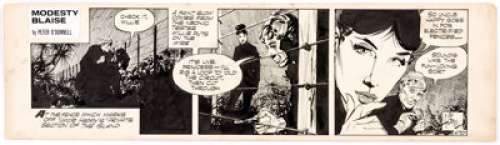 Jim Holdaway Modesty Blaise Daily Comic Strip #670 Original Art (London Times Mirror, 1965)....