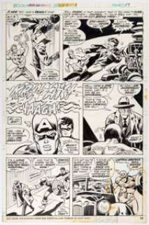 Frank Robbins and Vince Colletta Giant-Size Invaders #1 Story Page 10 Captain America’s Origin Original Art (Marve... | Heritage
