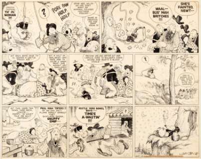 Billy DeBeck Barney Google and Snuffy Smith Sunday Comic Strip Original Art dated 5-10-36 (King Features Syndicate... | Heritage