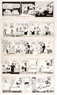 Frank Willard and Ferd Johnson Moon Mullins Daily Comic Strip Original Art Group of 5 (New Syndicate Co., 1940).... (Total: 5 Original Art)