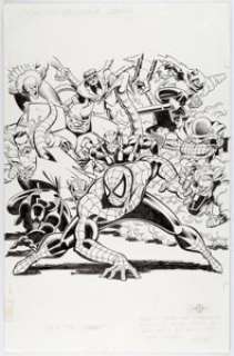 Marvel Artist The Amazing Spider-Man Greatest Villains Calendar 1995 Cover Original Art (Marvel, 1994).... | Heritage