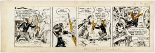 Jose Luis Salinas Cisco Kid Daily Comic Strip Original Art dated 7-2-51 (King Features Syndicate, 1951).... | Heritage