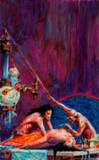 Roy Krenkel The Mastermind of Mars Paperback Novel Cover Preliminary Painting Study Original Art (Ace Books, 1963)...