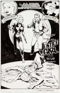 Gene Gonzales and David Rowe The Maze Agency #1 Splash Page Original Art (Caliber Press, 1997). Dynamic introductory -