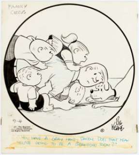 Bil Keane Family Circus Daily Comic Strip Original Art dated 9-4-69 (Register and Tribune Syndicate, 1969)....