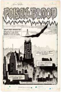 Gene Colan and Tom Palmer Dracula Lives #1 Splash Page Original Art (Marvel Comics, 1973)... | Heritage
