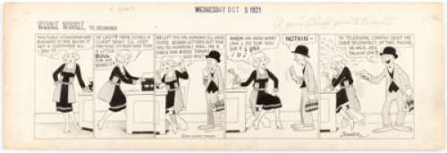 Martin Branner Winnie Winkle, the Breadwinner Daily Comic Strip Original Art dated 10-05-21 (Chicago Tribune, 1921... | Heritage