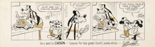 Floyd Gottfredson Mickey Mouse Daily Comic Strip Original Art dated 1-17-63 (King Features Syndicate, 1963).... | Heritage