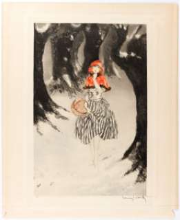 Louis Icart Red Riding Hood Signed Limited Edition Color Etching Original Art (1927).... | Heritage