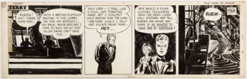 Milton Caniff Terry and the Pirates Daily Comic Strip Original Art dated 12-17-46 Original Art (Chicago Tribune, 1... | Heritage