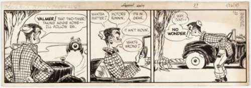 Hal Rasmusson Aggie Mack Daily Comic Strip Original Art dated 1-22-51 (Chicago Tribune, 1951)...