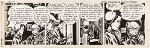Milton Caniff Terry and the Pirates Daily Comic Strip Original Art dated 12-21-46 Original Art (Chicago Tribune, 1... | Heritage