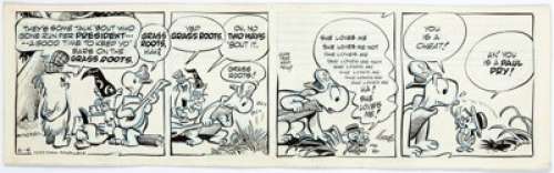 Walt Kelly Pogo Daily Comic Strip Original Art dated 6-4-55 (Post Hall Syndicate, 1955).... | Heritage