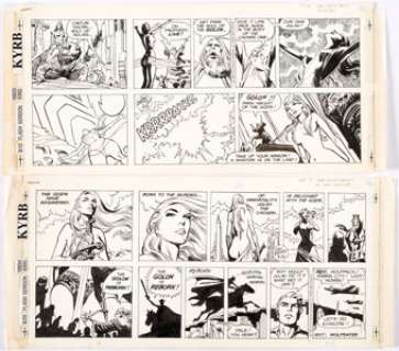 Dan Barry Flash Gordon Sunday Comic Strip Original Art Group of 7 (King Features Syndicate, 1989).... (Total: 7 Original Art) | Heritage