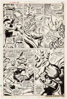 John Buscema and George Tuska Avengers #53 Story Page 18 Magneto and Goliath Original Art (Marvel, 1968).... | Heritage