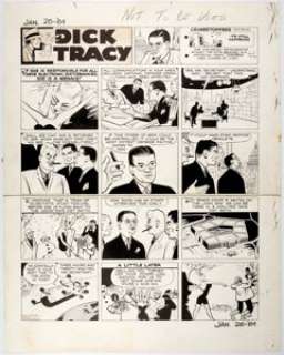 Chester Gould Dick Tracy Sunday Comic Strip Original Art dated 1-26-64 (Chicago Tribune, 1964).... | Heritage