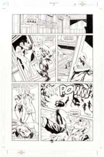  - Yanick Paquette and Mark Farmer Codename: Knockout #8 Story Page 18 Original Art (DC, 2002)....