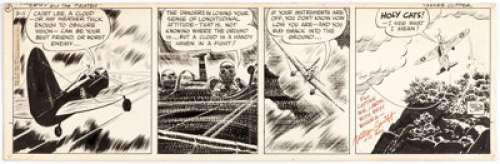 Milton Caniff Terry and the Pirates Personally Inscribed Daily Comic Strip Original Art dated 3-11-43 (News Syndic... | Heritage