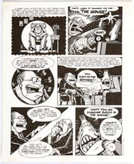  - Peter Bagge Neat Stuff #2 Story Pages 5-10 from "The Cabbage" Original Art Group of 6 (Fantagraphics Books, -